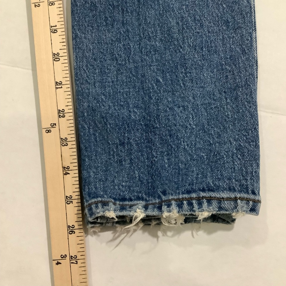 Abercrombie & Fitch High Rise Mom Jean Paint Splatter Distressed - Picture 9 of 11